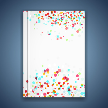 Bright paint splatter folder layout template. Vector illustrationのイラスト素材