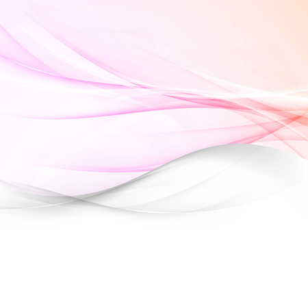 Soft pink color abstract wave layout. Bright vivid gradient soft swoosh border template. Elegant modern line background. Vector illustrationのイラスト素材