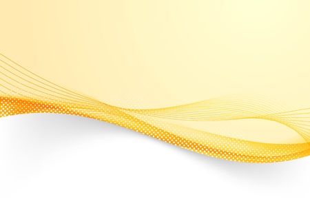 Bright orange futuristic flowing lines border background. Vector illustrationのイラスト素材