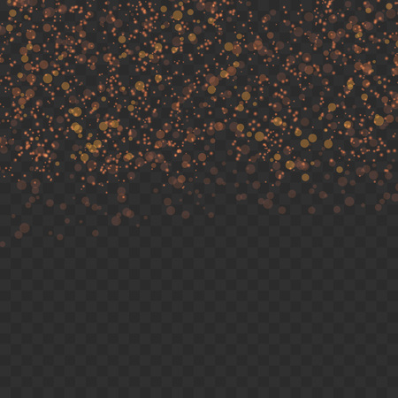 Abstract glitter shimmering particles over dark layout. Vector illustrationのイラスト素材