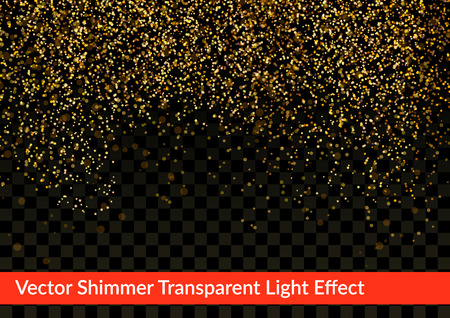 Modern bright elegant shimmer glitter card template. Luxurious golden particle falling Abstract Background. Gold rain on Black. Shining Motion Dust. Luxury Design. Holiday, Party. Vector illustrationのイラスト素材