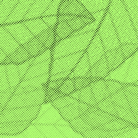 Bright green background with halftone polka dot effect leaf pattern. Easy to apply vintage grain...