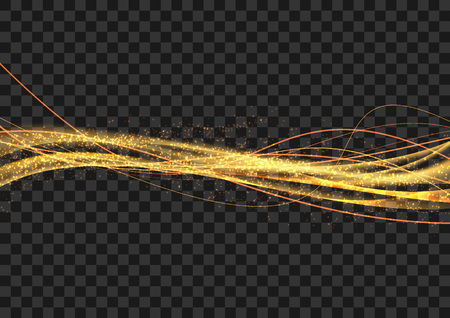 Bright orange abstract glittering soft mild transparent lines background. Vector illustrationのイラスト素材