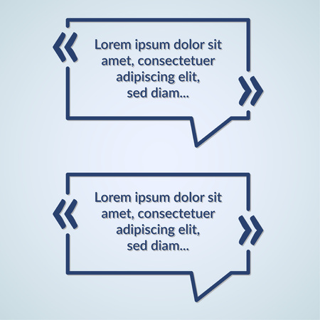 Quote shout text box minimalistic geometrical design. Information container poster rectangle textbox. Vector illustrationのイラスト素材