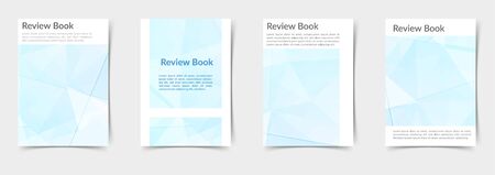 Modern blue geometrical futuristic pattern folder collection. Vector illustrationのイラスト素材