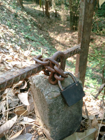 Locking by Using chainsの写真素材
