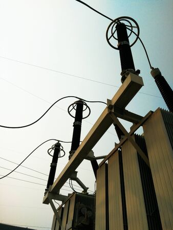 Under installation of outdoor equipment for Extra high voltage electric power
