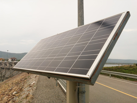 Street lamp poles powered by solar energy