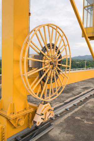 power plug rolls for gantry craneの写真素材