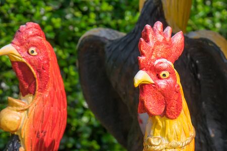 Chicken statue in thailandの写真素材