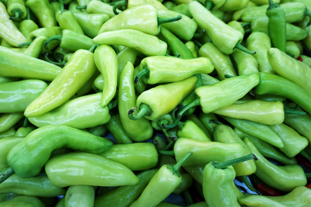green chili peppers. chili background. hot and spicy ingredient.の写真素材
