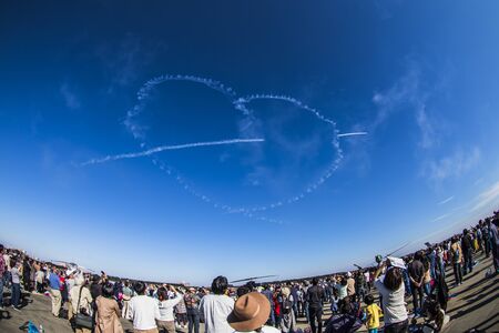 Jets fly off at Iruma Air Festivalの写真素材