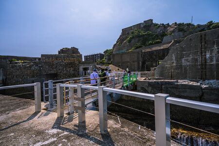 Ruins of Gunkanjima, a World Heritage Site in Nagasaki