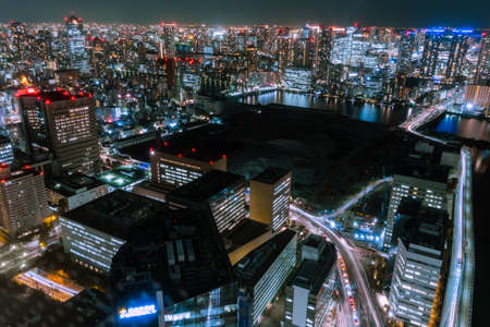 Night cityscape from Shiodomeのeditorial素材