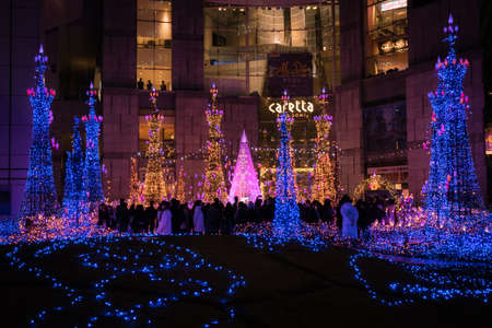 Illuminated Shiodome area