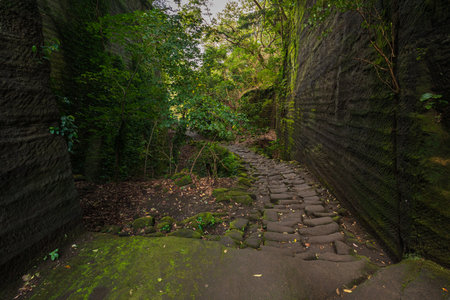 Hyakushaku Kannon in Mt. Nokogiri, Chiba