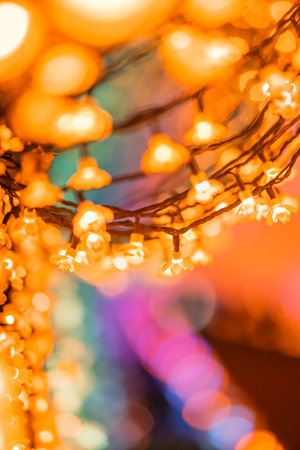 Colorful illuminations for Christmas nightの写真素材