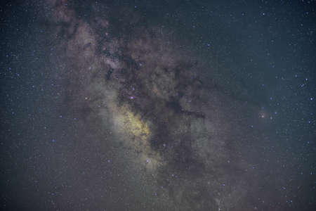 Chiba Katsuura Hachiman Cape at the Milky Way and the stars of the sky