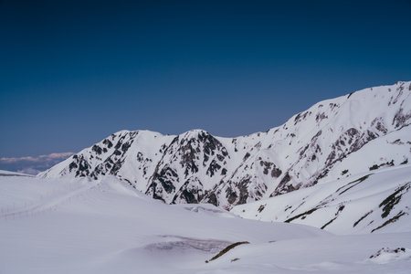 Beautiful winter mountains landscape. Caucasus Mountains, Georgia, region Gudauri.