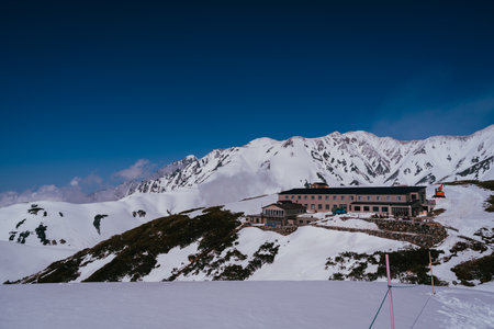 Mountain ski resort Gudauri, Georgia. Caucasus Mountains.