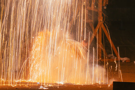 Hand held fireworks at Toyohashi, Aichi, November 2023
