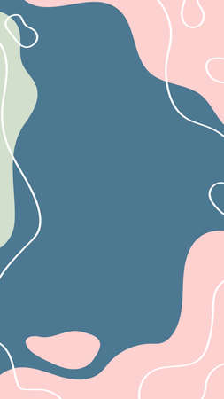 Vertical abstract background. Hand drew various shapes and doodle objects.