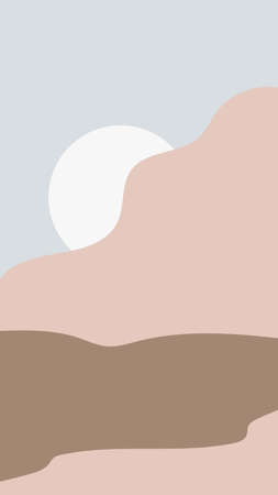 Vertical abstract backgrounds. Flat mountain landscape. Use for stories. Contemporary modern trendy vector illustrations.のイラスト素材