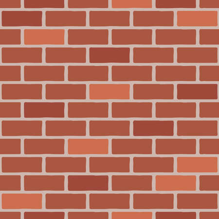 Brick wall seamless pattern. Vector illustration in flat styleのイラスト素材