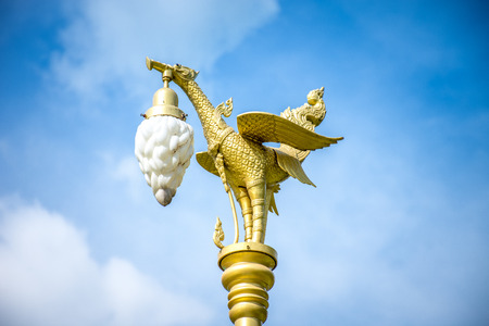 Swan inside Wat Muang Ang Thongの写真素材