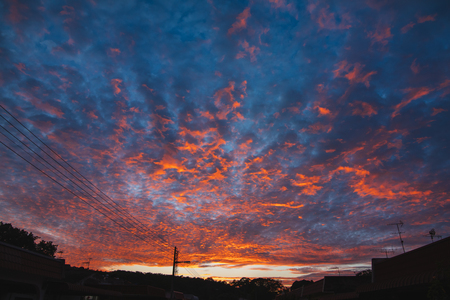 Dramatic Sunset Skyの写真素材