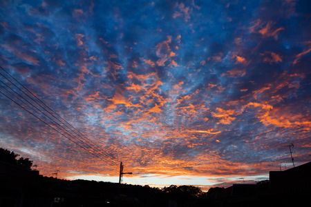 Dramatic Sunset Skyの写真素材