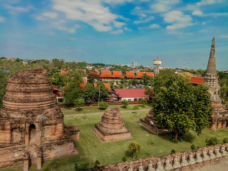 Wat Phra Si Sanphet temple in Ayutthaya Historical Parkの写真素材