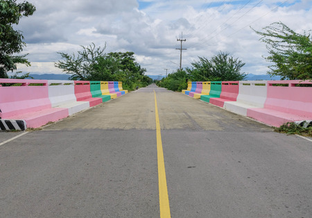 seven colour bridge in Khao Samroiyod national park prachubkirikhun frome thailandの写真素材