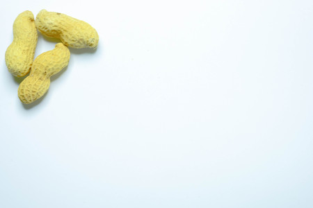 Frame made of peanut, on a white backgroundの写真素材