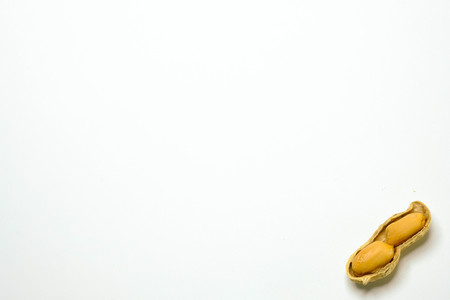 Frame made of peanut, on a white background