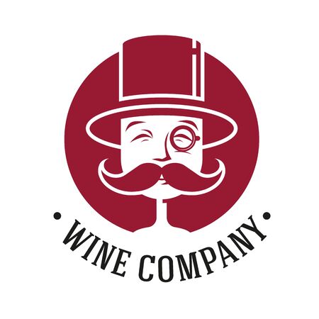 Vintage wine logoのイラスト素材