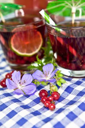 Homemade lemonade in two glassesの写真素材
