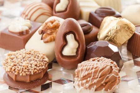 Fine selection of yummy chocolates and truffles