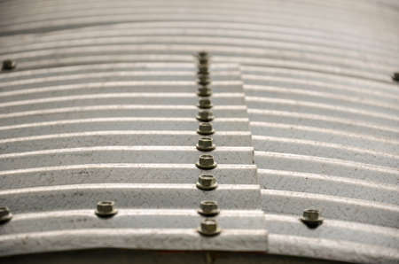 Details of the structure of a grain silo on a farm in San Ramon, Canelones, Uruguayの写真素材