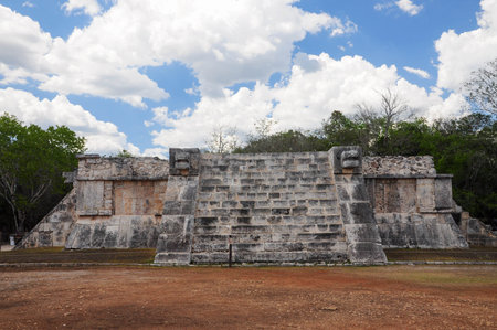 Chichen Itza, Quintana Roo, Mexico. June 01, 2011: Ancient stone structure at the Chichen Itza archaeological site in Mexico.の写真素材