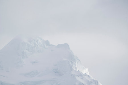 Mountains in Antarctica with snow and ice. Beautiful winter landscape.の写真素材