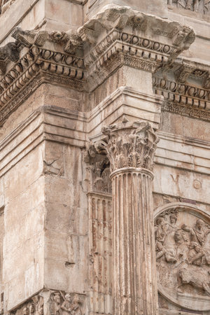 Detail of the facade of the Cathedral of Cordoba, Spainの写真素材