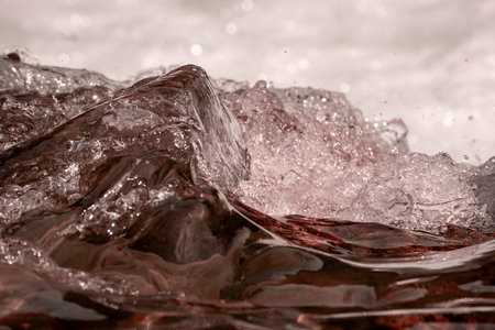 splashes of water on a white background. closeup.の写真素材