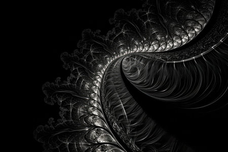 Abstract fractal. Fractal art background for creative design. Decoration for wallpaper, desktop, poster, cover booklet. Print for clothes, t-shirt. Creative illustration for designの素材