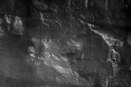 Black and white abstract background. Texture of black and white rock.の写真素材