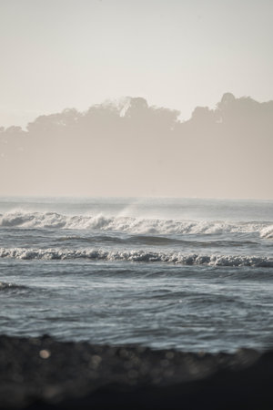 Beautiful view of the sea in the morning. Soft focus.の写真素材