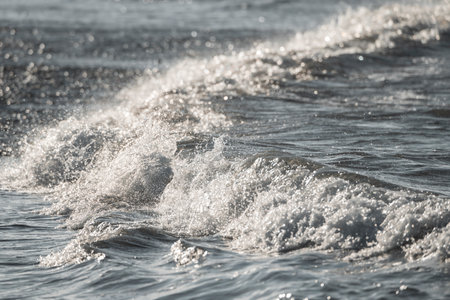 sea waves nature, landscape, closeup of photo with soft focusの写真素材