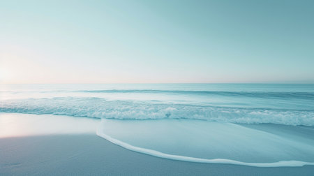 beautiful seascape with soft wave and blue sky - vintage filterの素材