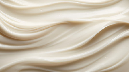 Close up of white cream texture for , background with copy spaceの素材