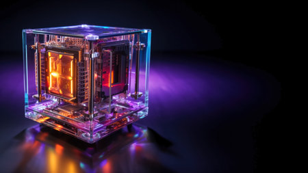 Quantum computer backgroundの素材